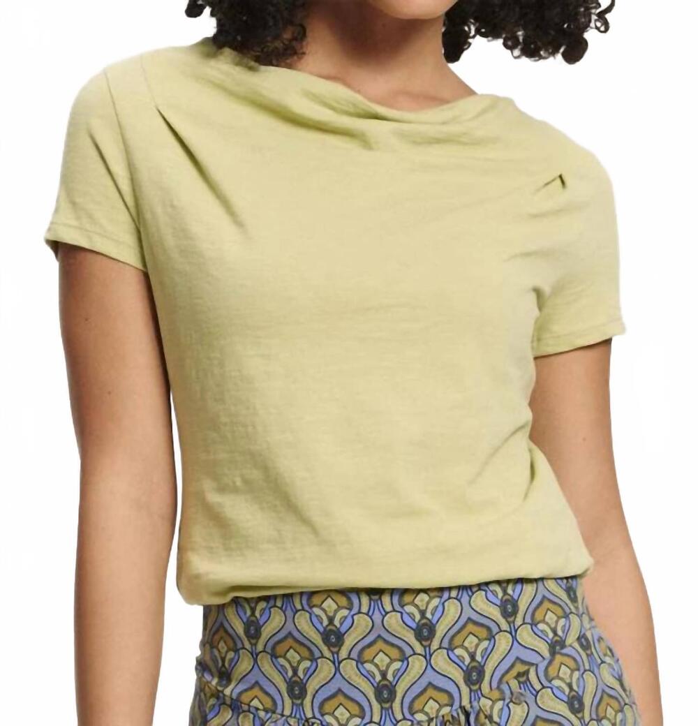 NEW TRANQUILLO giina jersey top in fennel green